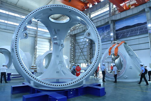 金風(fēng)科技陽江首臺(tái)風(fēng)電機(jī)組下線